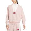 Nike Sweatshirts Women's Pink Half Open Collar Moderate Cardigan DQ6944-601