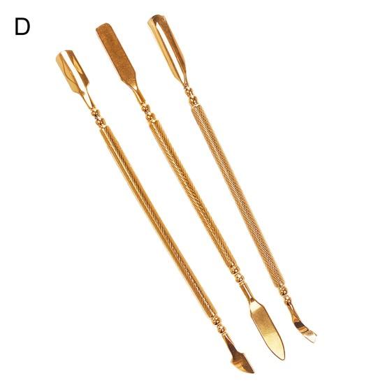 

Толкатель для ногтей, 3 шт./компл., двухсторонние нержавеющие ножницы из нержавеющей стали с эргономичной ручкой для снятия ногтей D