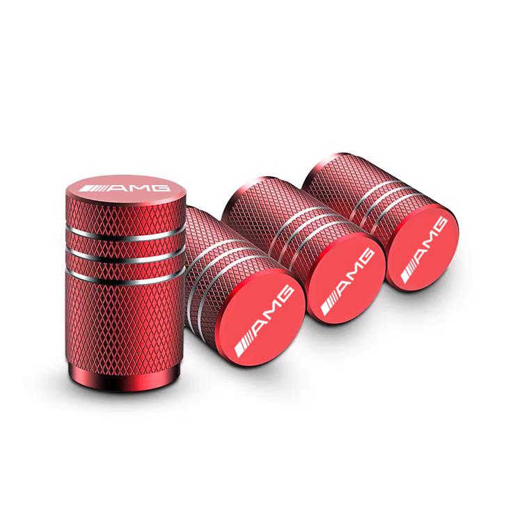 CRU1 4pcs Car Wheel Tire Valve Caps Covers Laser Wheel Tire Stem Valve Caps for Mercedes benz W203 W204 AMG CLA Interior Mouldings