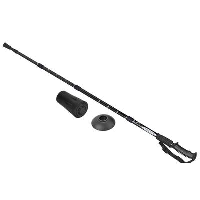 METERXITY Trekking Poles - Folding Hiking Walking Sticks with Mud Basket, Telescoping, Unisex Backpacking (21-43"), Black