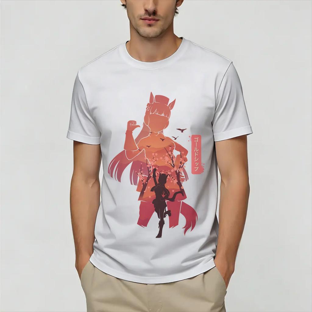 Uma Musume Oguri Cap T Shirt Unisexs Cotton Casual TShirt Crewneck Tees Short Sleeve Clothing Gift