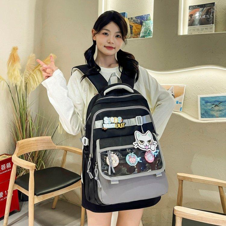 Schoolbag Schoolbag Female Junior High School High School Students Large Capacity Primary and Secondary School Students Fourth