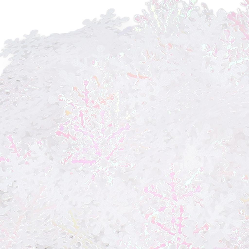 1000Pcs Snowflake Confetti 0.9in Vibrant Color Reusable Plastic Multi Purpose Christmas Confetti for Box Tree Vase