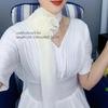 Rose Flower Small Scarf for Women Versatile and Stylish Neck Protection Scarf Solid Color Thin Scarf