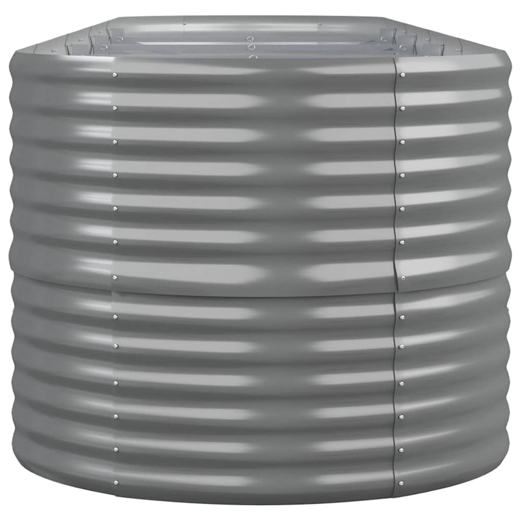 Vidaxl Podwyższona Donica, Malowana Proszkowo Stal 440X80X68 Cm, Szara