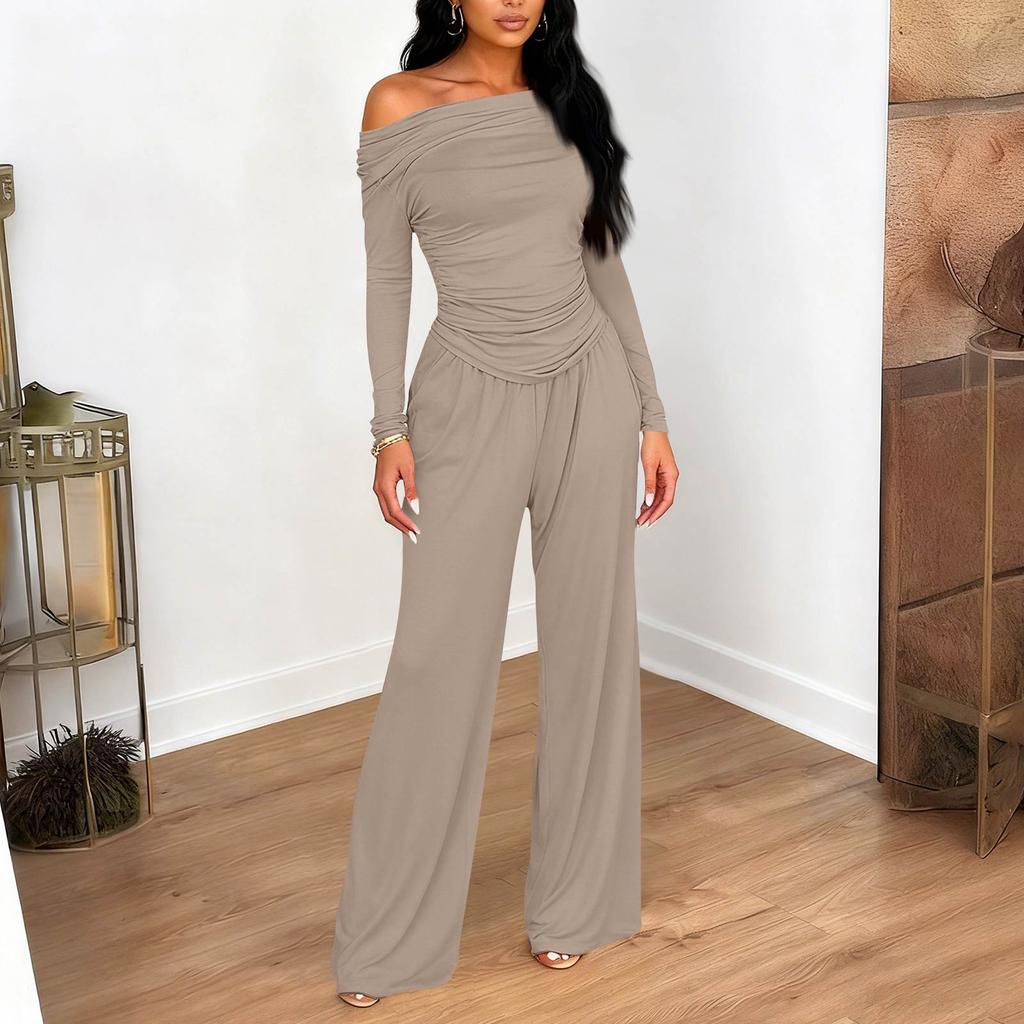 Women's 2 Piece Color Casual Sportswear Long Pants Set