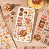 6 Sheets Adhesive Sticker Retro Decal Food Sticker Asthetic Decal Scrapbooking Sticker Cartoon Decal Fish Sticker