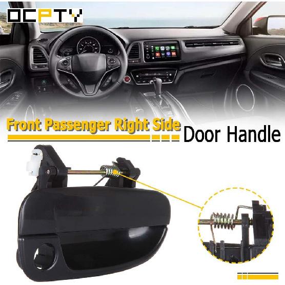 OCPTY Door Handle Exterior Front Passenger Right Side Replacement Fit 2000-2005 for Hyundai Accent Outside Door Handle Smooth Black
