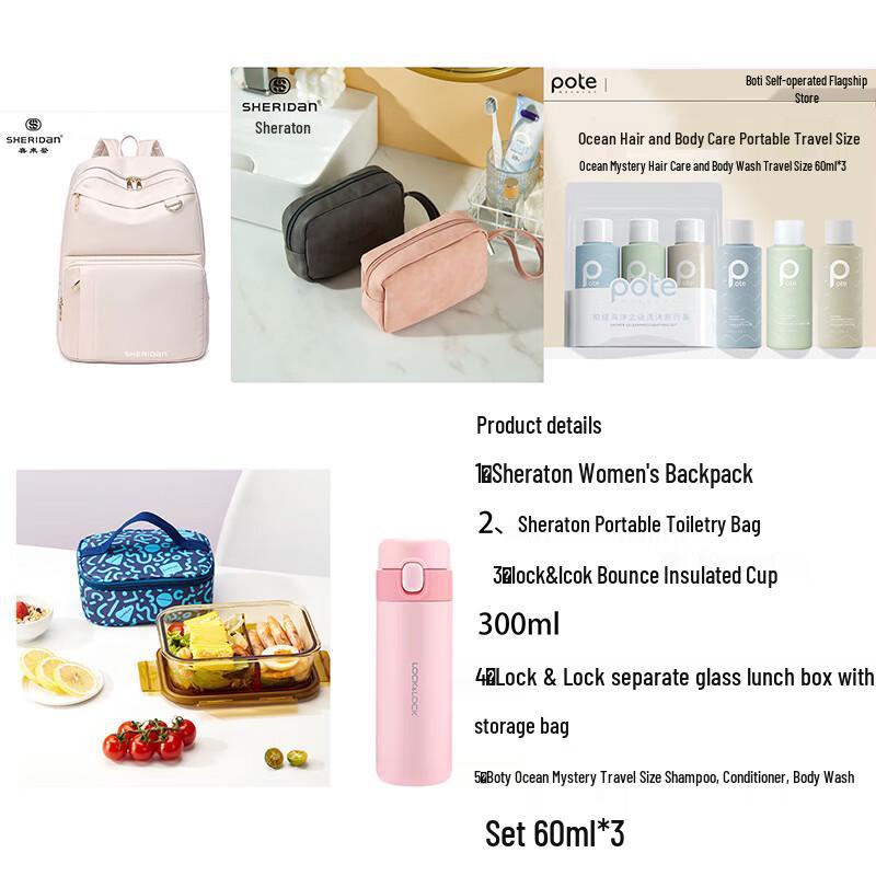 Набор из 5 предметов: рюкзак и аксессуары Sheraton Medium