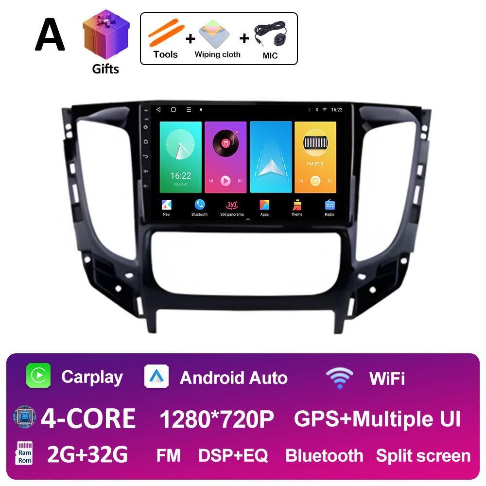 Car Multimedia Video Radio Player For Mitsubishi Pajero Sport 3 L200 5 Triton 3 2015 2016 2017 - 2019 Wireless Carplay Head Unit