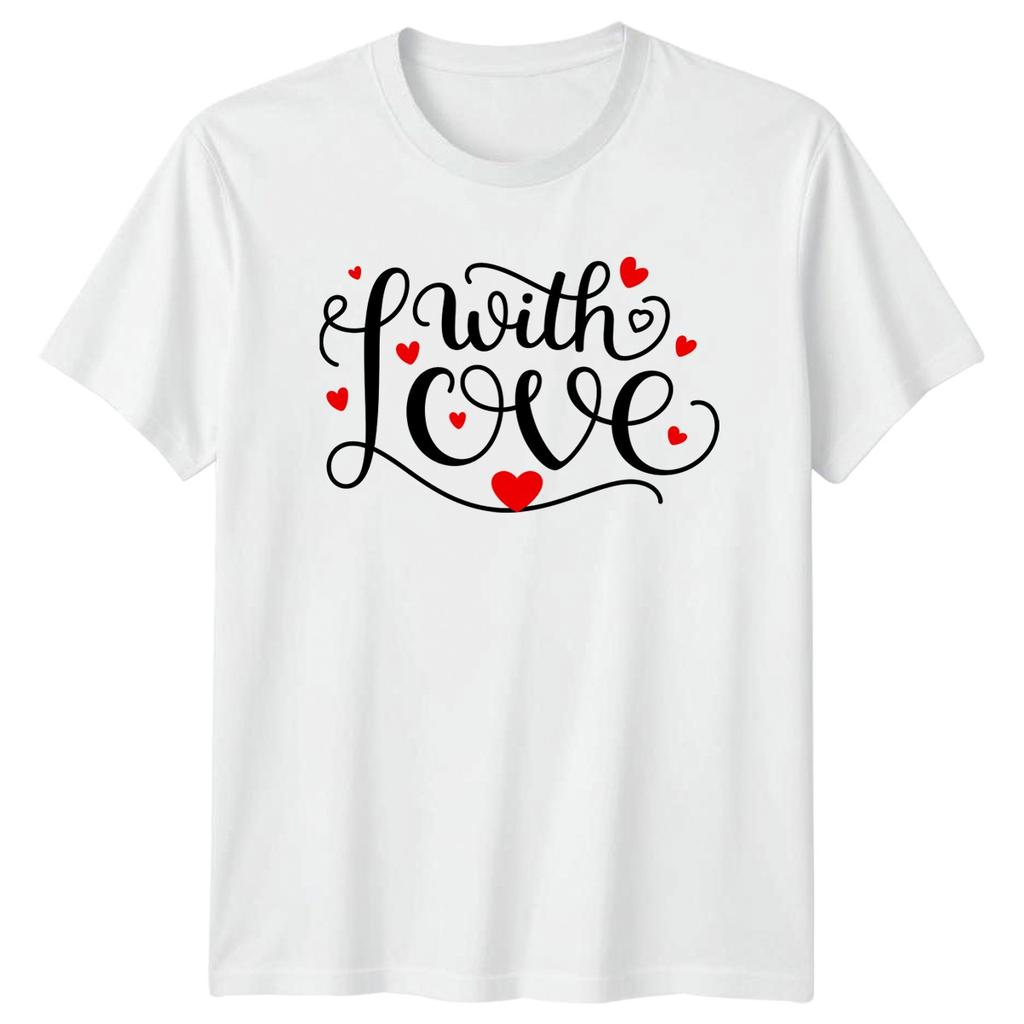 With Love TShirt RoUnisextic Script Love SentiUnisext Valentines Day