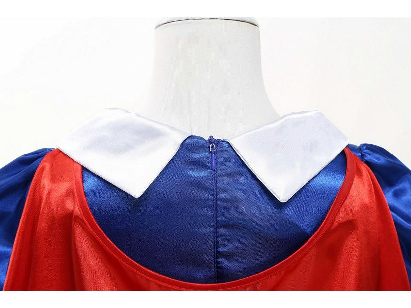 Girls' Summer Puff Sleeve Princess Dress - Snow White & Frozen Theme Net Yarn Dress