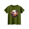Children's Fashion Daily Printed Round Neck Short Sleeved Casual T-shirt Top