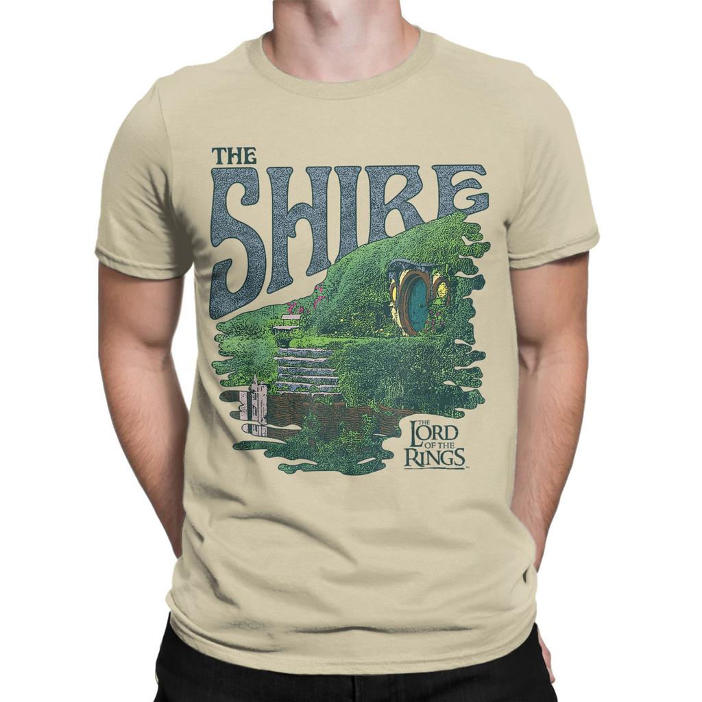 The Shire L-Lords Of The R-Rings T-Shirt for Men  Casual Pure Cotton Tee Shirt Crew Neck Short Sleeve T Shirt Printing Clothing