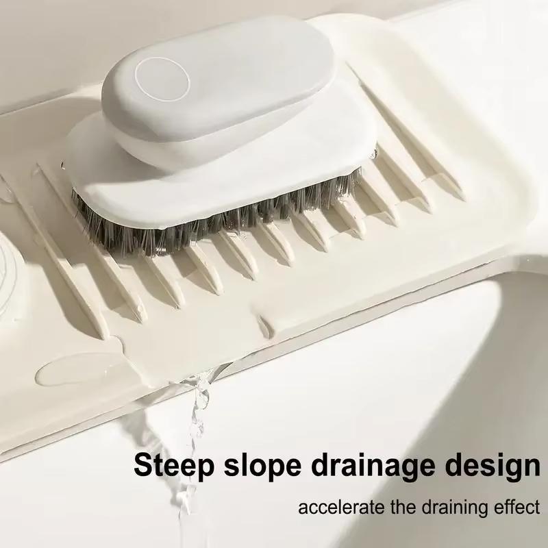 Silicone Faucet Splash Guard Pad Slope Drip Catcher Tray Behind Sink Toilet Soap Storage Kitchen Bathroom Organizer