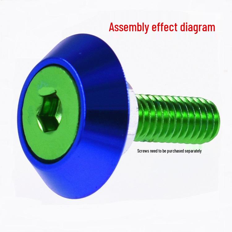 M8 Color Decorative Aluminum Alloy Countersunk Fish Eye Screw Washer