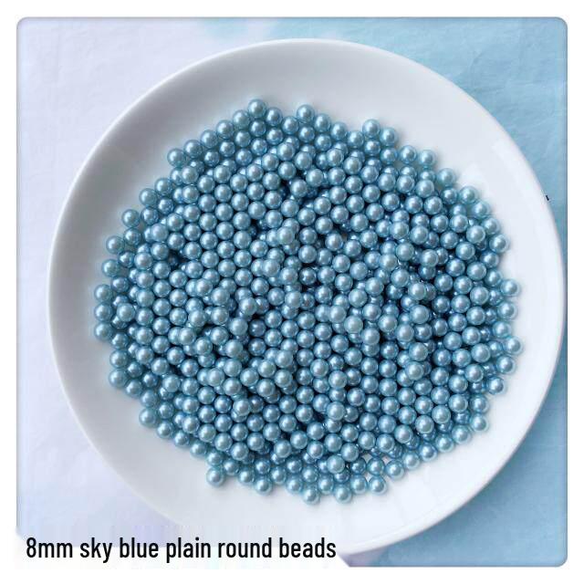 8mm High Brightness Holeless Round Faux Pearl Beads for Flower Bouquet Decoration