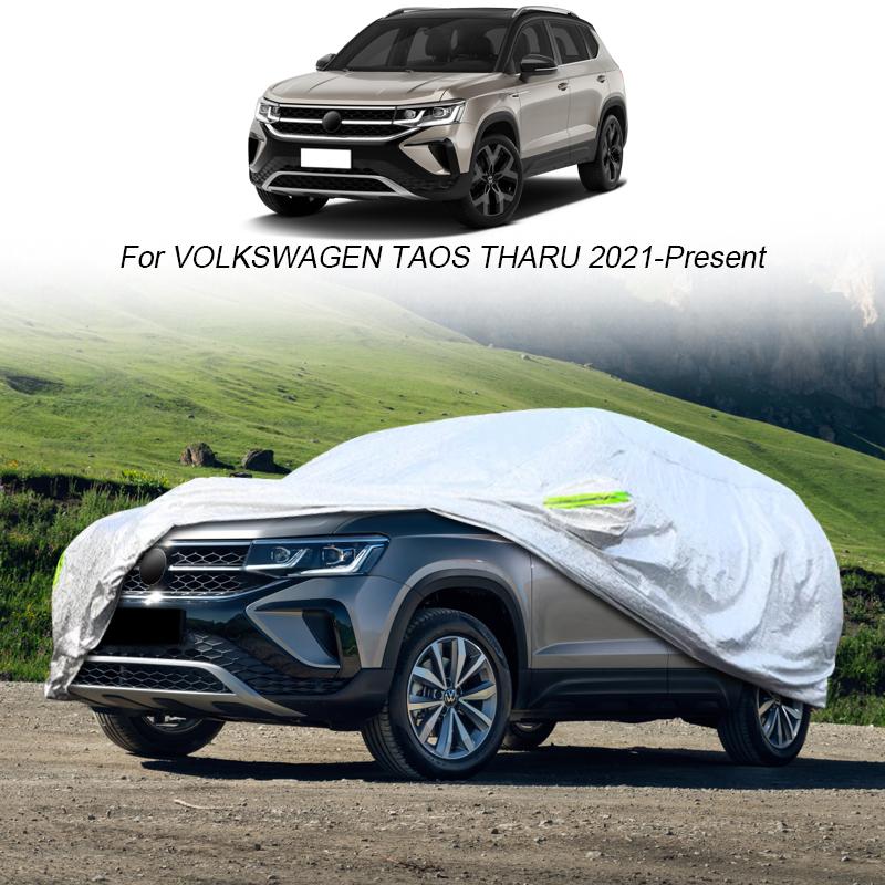 Auto Abdeckung Regen Frost Schnee Staub Wasserdicht Für Volkswagen Atlas Teramont T-CROSS TAIGUN T-ROC TAIGO NIVUS THARU TIGUAN TOUAREG CR