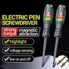 1 PCS Word/Cross Electric Screwdrivers Colored Light Strong Torque Pen Professional Insulated Electrician Pocket Pen Teste Tools