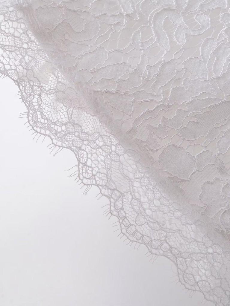 Elegant White Lace Jacquard Skirt - Autumn/Winter Hip-Hugging Style for Women