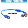 RCAs Y Adapters Splitter Cable 1 Male to 2 Female, Car Sound Converters for Car Sound TV Home Theater Subwoofer