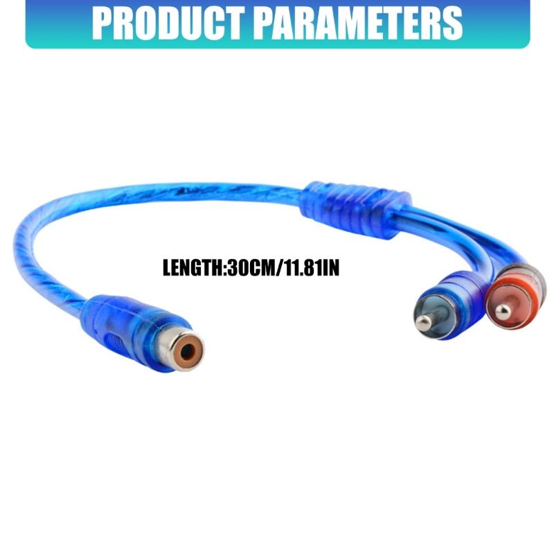 RCAs Y Adapters Splitter Cable 1 Male to 2 Female, Car Sound Converters for Car Sound TV Home Theater Subwoofer