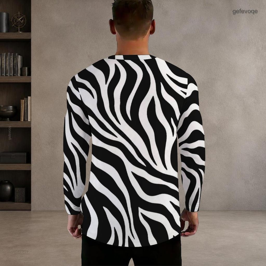 Men Plus Size Camouflage Printed Round Neck Long Sleeve T Shirt Pullover Straight Hem
