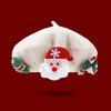 Teens Girls Christmas Beret Festival Thick Beret Woman Windproof Outdoor Painter Hat Christmas Photography Beret Hat
