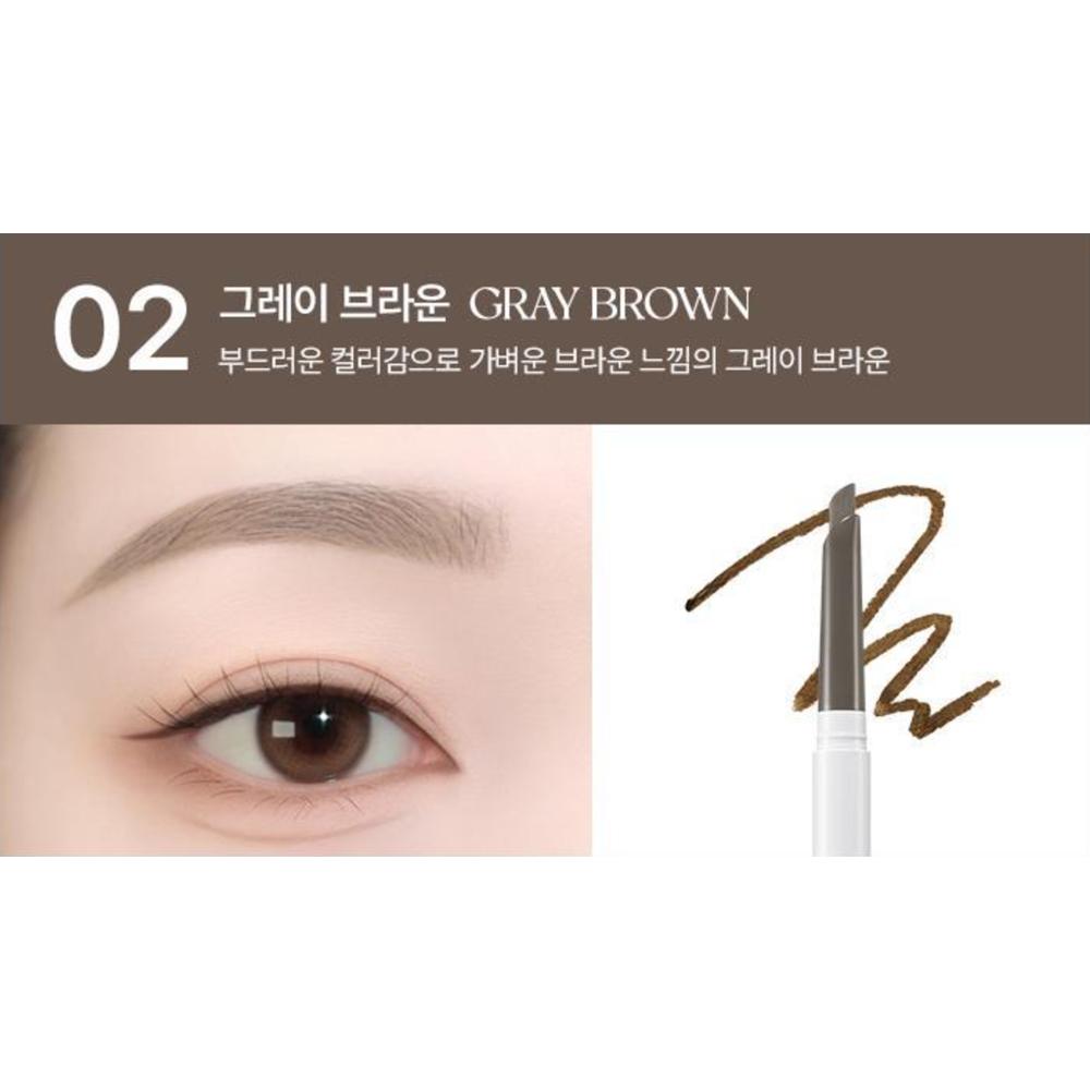 [Hello Kitty Black Editio] WAKEMAKE Natural Hard Brow Pencil #02 Gray Brown (1+1 Set)