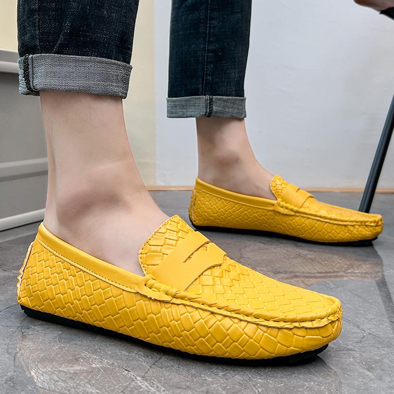 Realheren Mode Loafer Herren Kunstleder Freizeit Slipper Schuhe Fahr Moccasins Flach Bequem Große Größe 47 48