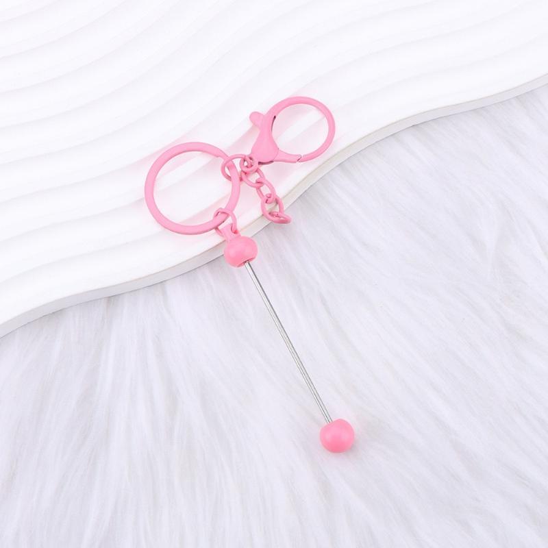 6Pcs Metal Beadable Keychain Bars Beading Key Chain Bar Blanks For Beads Pendant Jewelry Charms Lanyard Diy Crafts Gift
