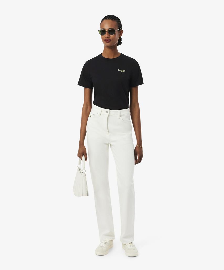 LACOSTE Women'S Soft Branding Short Sleeve T-Shirt Tf5058-56G 031