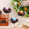 Easter simulation bird nest decoration ornaments, courtyard simulation grass nest, DIY vine woven dead branches bird nest
