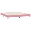 Łóżko Typu Box Spring Bez Materaca Różowe 180X210 Cm Aksamit
