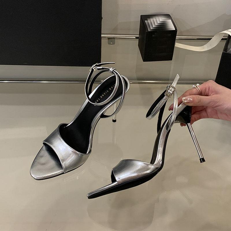 Mode Schmalband Mode Denim Damen Super High Heels Pumps Schuhe Neu In 2025 Weibliche Knöchelriemen Schuhe Dünne Absätze Schuhe Für Damen