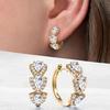 Women's water drop synthetic sapphire drop earrings, exquisite luxury design, ideal for wedding, banquet and anniversary
