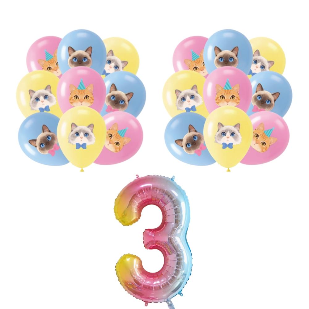 Pet Cat Theme Birthday Party Favors Plates Cup Napkin Banner Cake Topper For Kids Gift Baby Shower Photo Props Party Supplies
