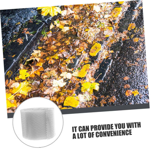 1-Volume Stainless Steel Roof Gutter Filter with Mesh Guard Cover and Leaf Protection Net for Home Use, Easy Installation