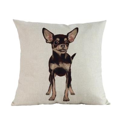 Watercolor Style Pet Dog Cushion Cover Home Living Room Sofa Decoration Pillow Case Chair Car Bedroom Decorative Pillowcase Gift