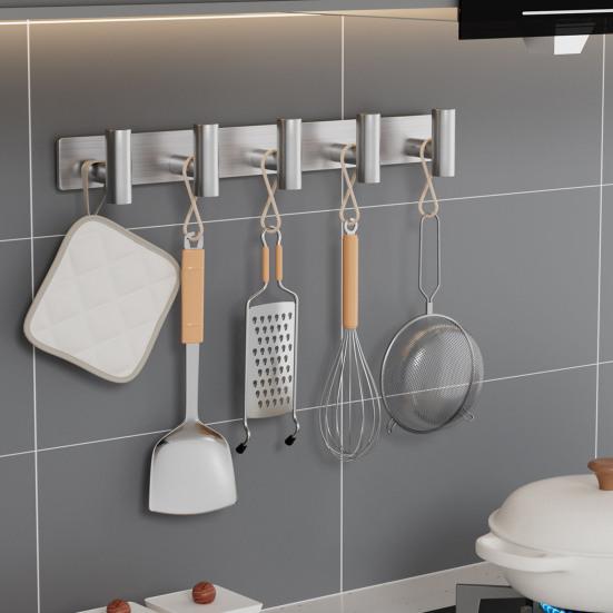 Self-Adhesive Storage Hook Towel Hanger Strong Load-bearing Anti-Rust Simple Installation Bathroom Robe Towel Hook