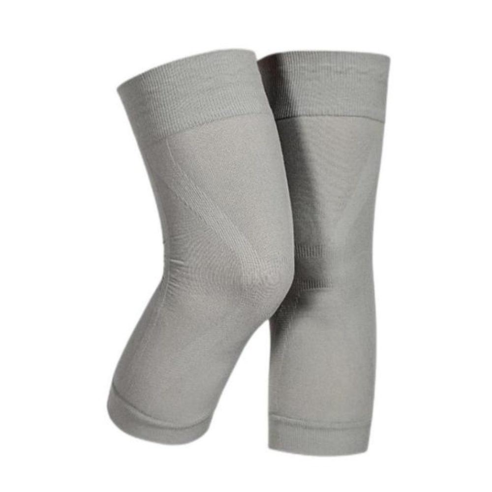 

1 Pair Bamboo Fabric Knee Sleeves Compression Knee Pads Support for Joint Pain Relief Arthritis Running Fitness Sports Safety L серый