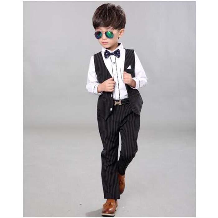 Multiple Colors Vest and Clip On Bowtie set Baby Infant Toddler Boys Tween Sizes