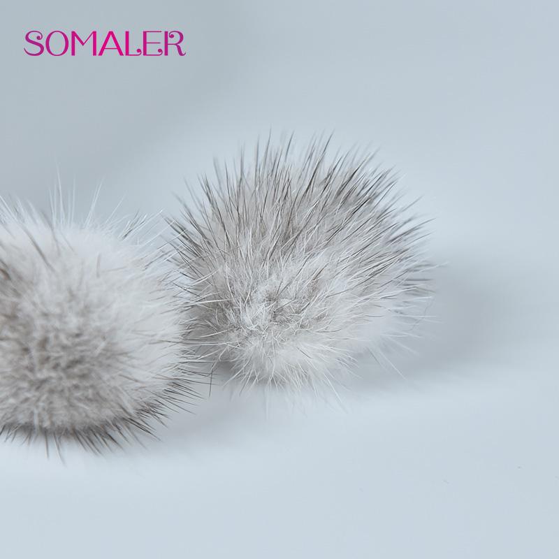 SOMALER Winter Mink Fur Hats for Women Warm Loose Casual Girls Slouchy Beanie for Cold Weather
