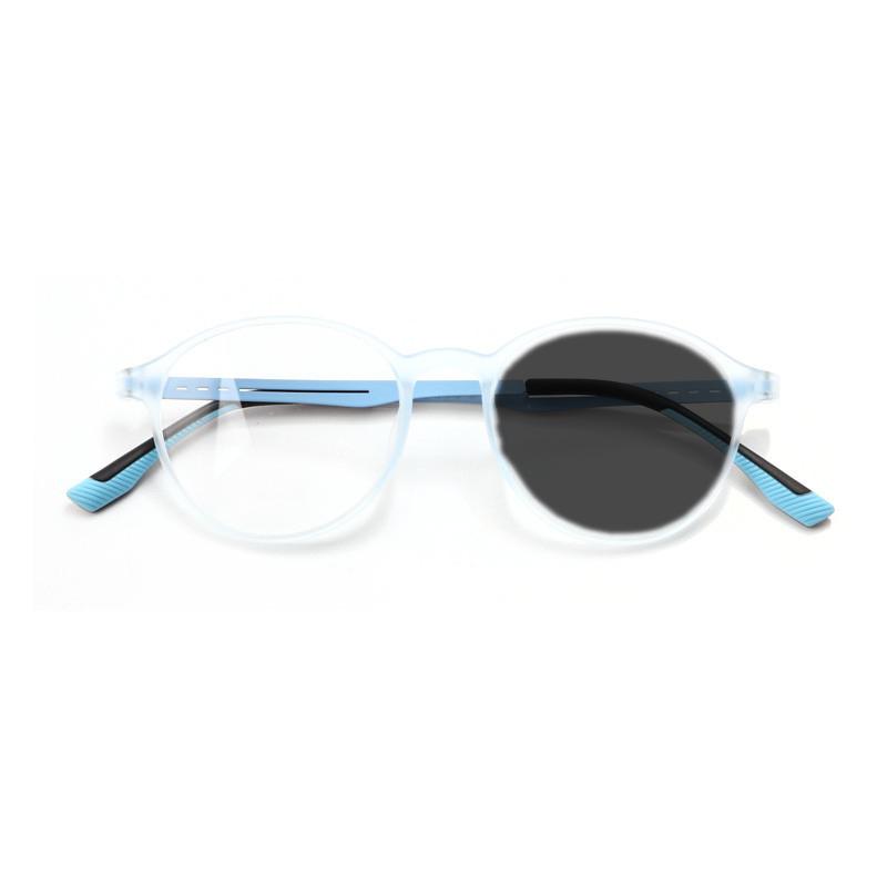 KOCOLIOR New Rubber Titanium Anti Blue Light Reading Glasses Customized Optical Round Frame Presbyopia Glasses for Men and Women