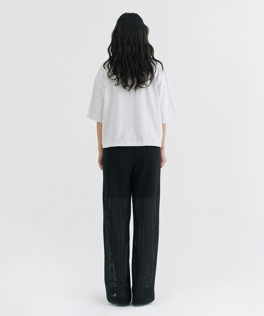 Peulleio Wide Fit Lace Pants _ Black
