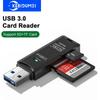 Mini USB-kortleser 2 i 1 USB 3.0 til SD TF minnekortadapter Smartkortleser Flash Drive Kortleser Bærbar tilbehør