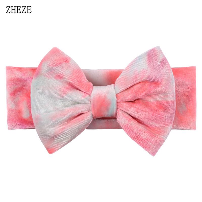 Baby Soft 5" Hair Bow Headband Kids Girls Velvet Headwrap Turband Toddler Photo Pro DIY Hair Accessories