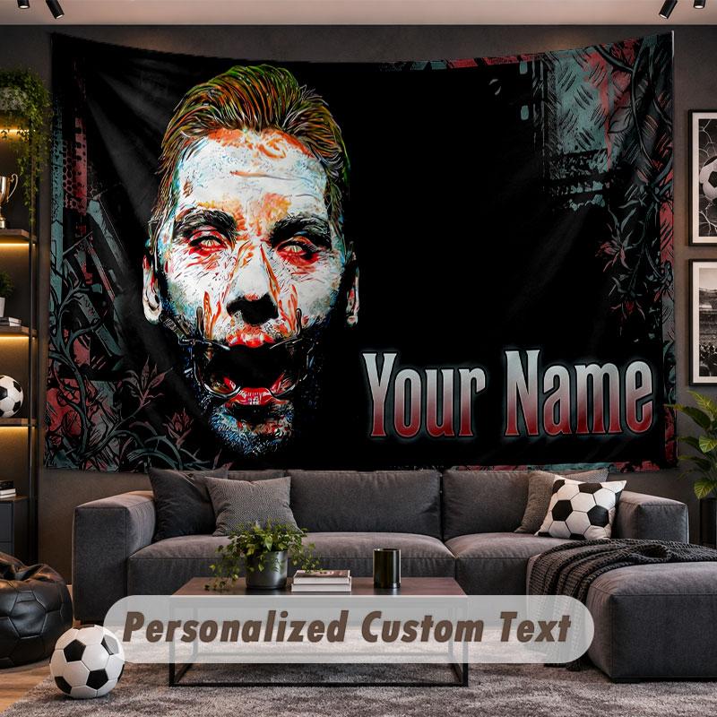 Wall Hanging Tapestry Custom NameRammstein Pattern Personalized Printed Fabric Wall Decor