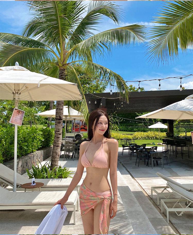 Women's Hot Selling Three-Piece Swimsuit Set: Sexy Bikini with Tummy Control & Slimming Design for Beach & Hot Spring