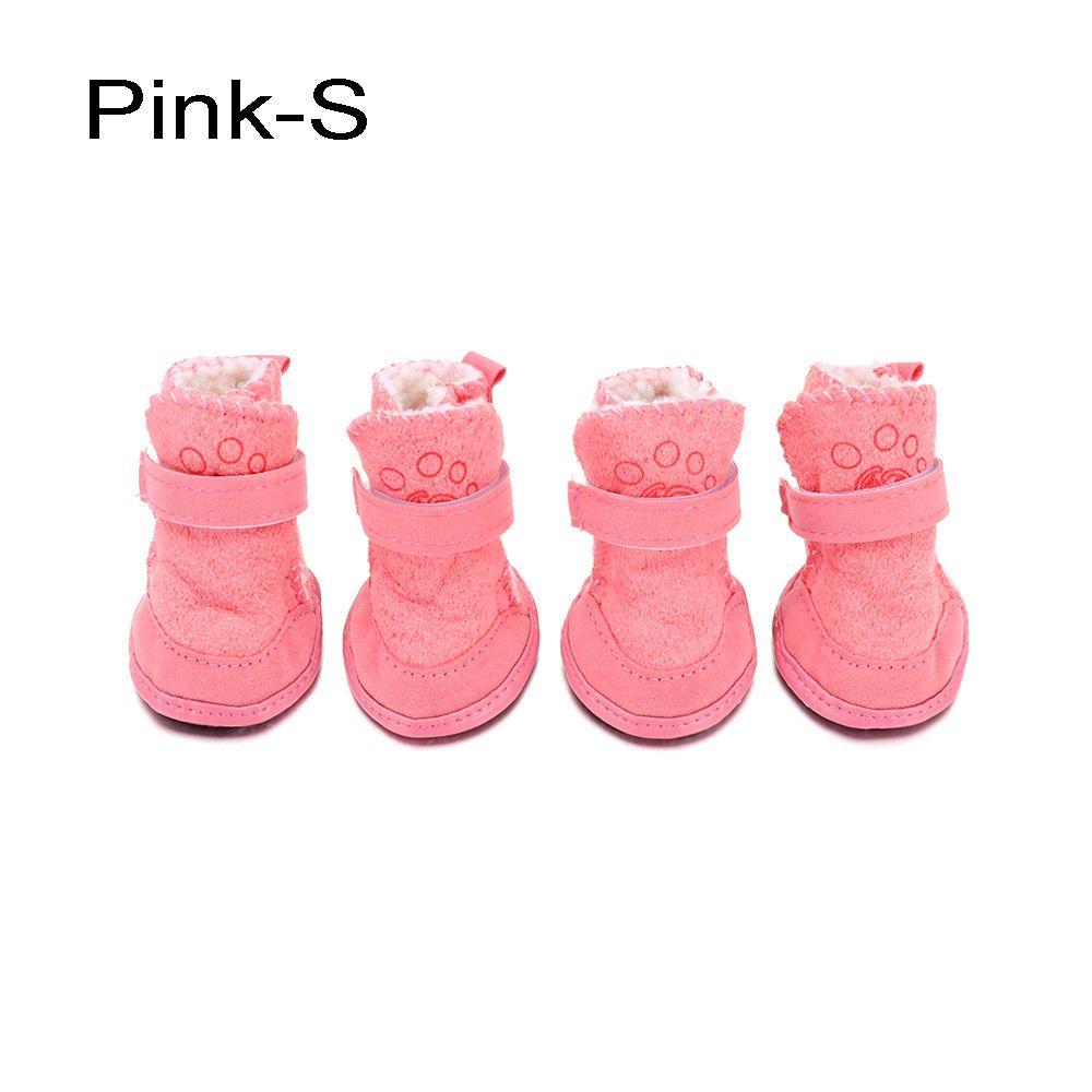 4PCS/Set Protective Thick Pet Supplies Puppy Boots Non-slip Dog Warm Shoes Pet Winter Shoes